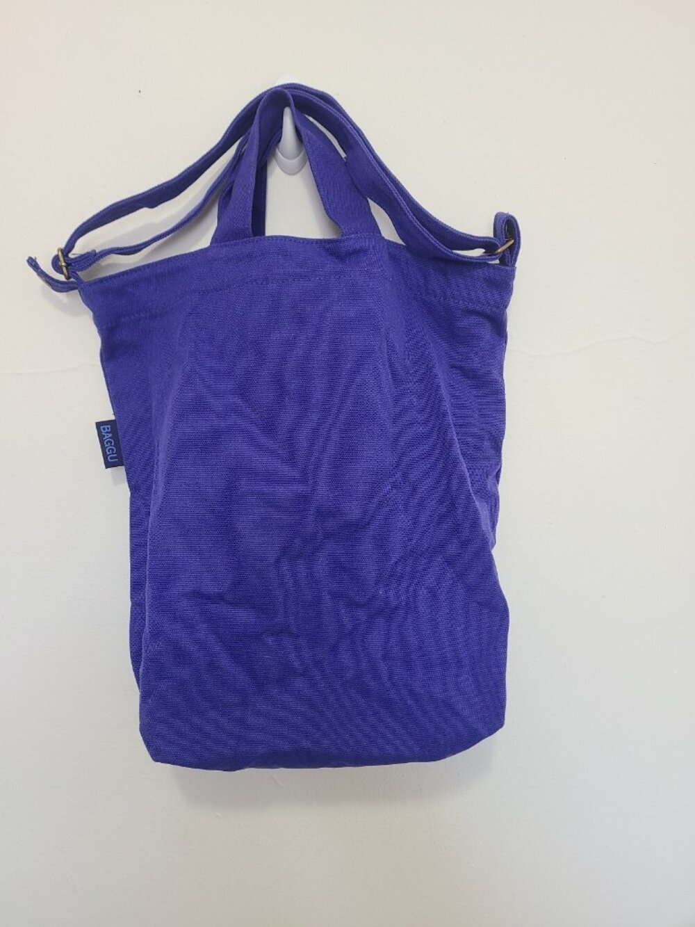Baggu DUCK BAG Cotton Canvas Recycled Washable Snap Top Purple